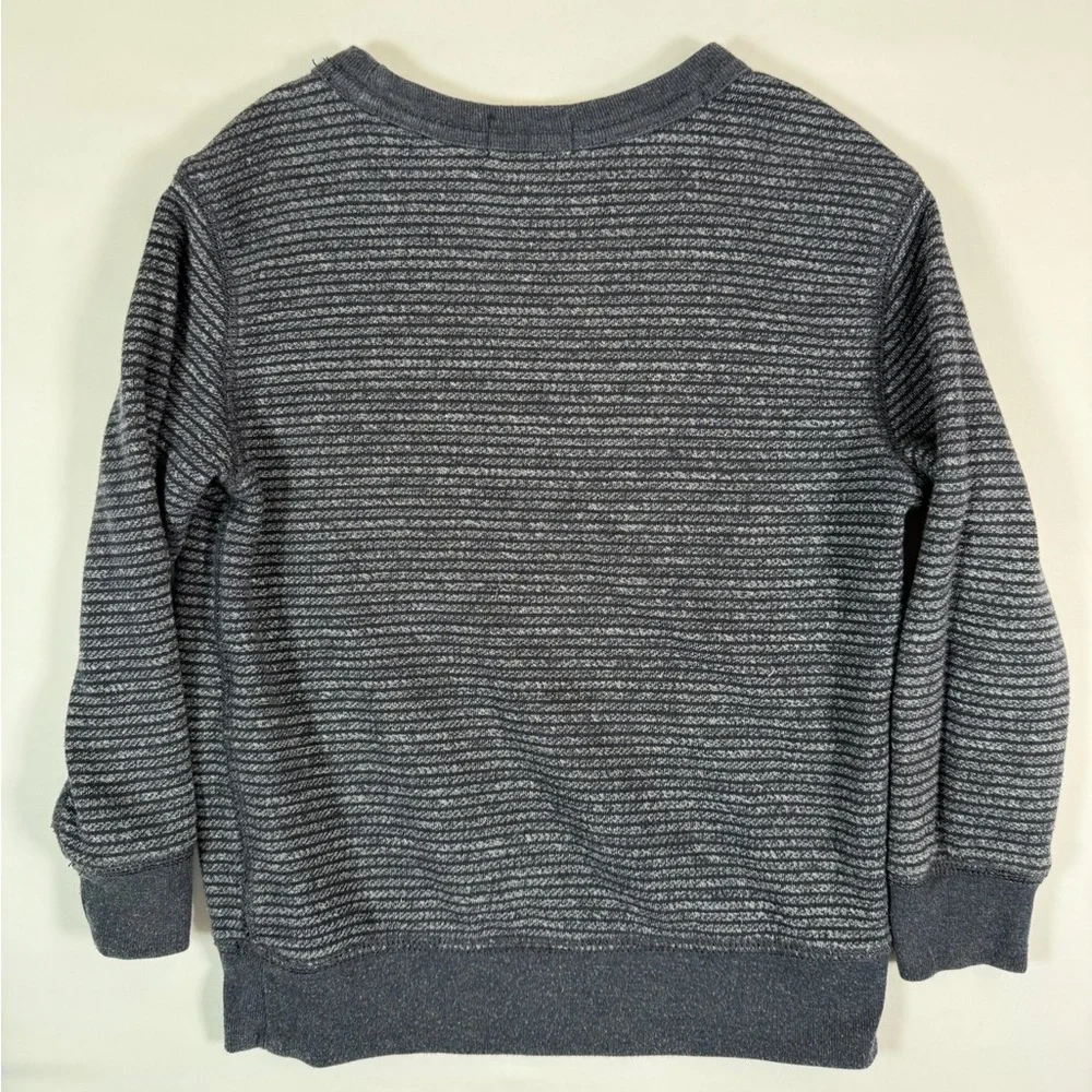 POLO RALPH LAUREN Boys Striped‎ Crewneck Sweatshirt 4T Gray Classic